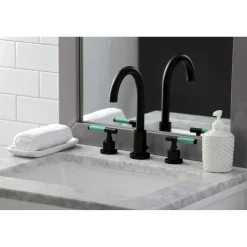 Kingston Brass Fauceture FSC892XCKL-P Kaiser Widespread Bathroom Faucet with Brass Pop-Up