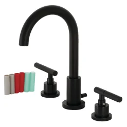 Kingston Brass Fauceture FSC892XCKL-P Kaiser Widespread Bathroom Faucet with Brass Pop-Up