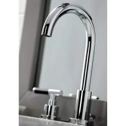Kingston Brass Fauceture FSC892XCKL-P Kaiser Widespread Bathroom Faucet with Brass Pop-Up