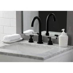 Kingston Brass Fauceture FSC892XCKL-P Kaiser Widespread Bathroom Faucet with Brass Pop-Up