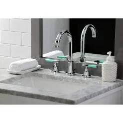 Kingston Brass Fauceture FSC892XCKL-P Kaiser Widespread Bathroom Faucet with Brass Pop-Up