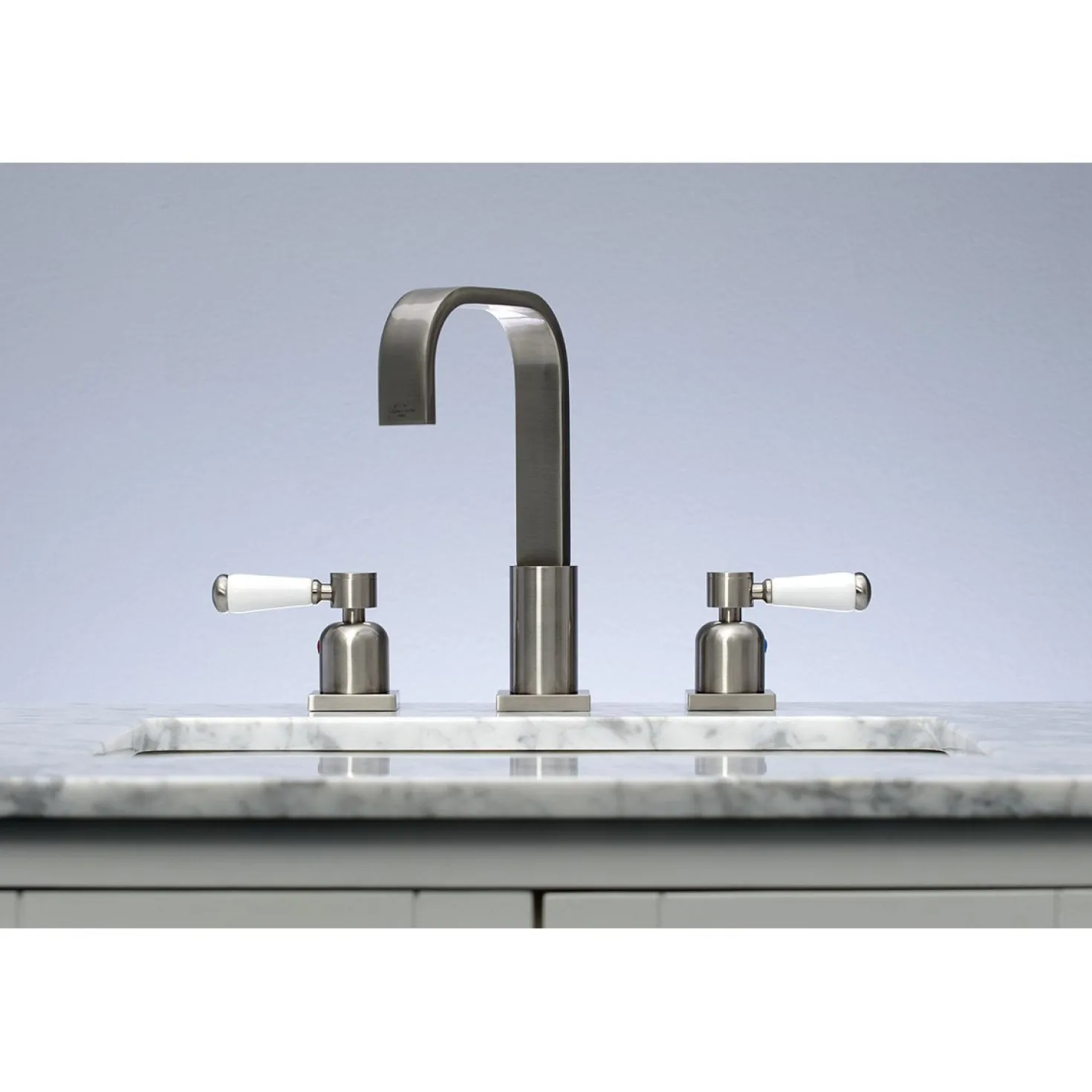 Kingston Brass Fauceture FSC8968DPL 8-Inch Widespread Bathroom Faucet in Brushed Nickel