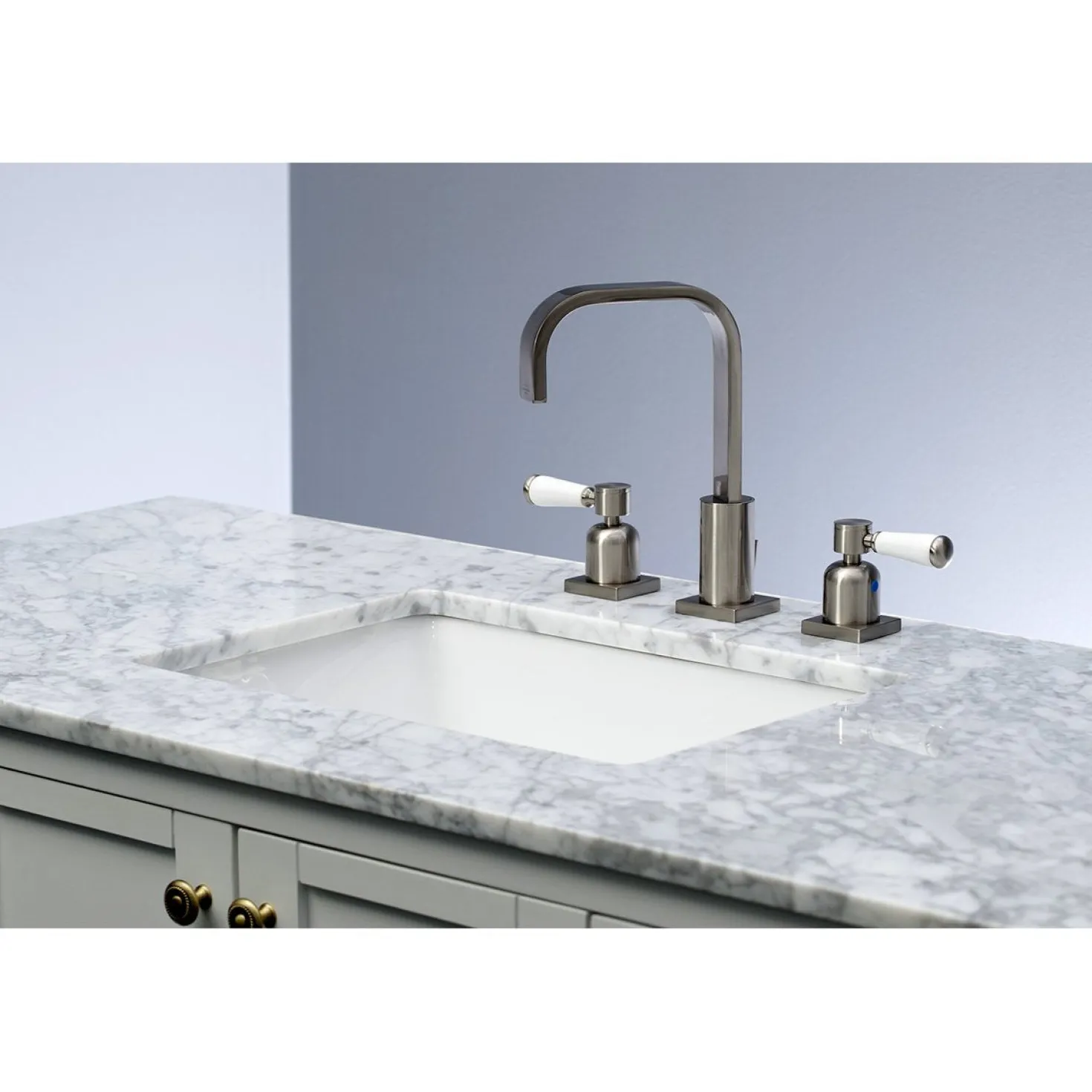 Kingston Brass Fauceture FSC8968DPL 8-Inch Widespread Bathroom Faucet in Brushed Nickel