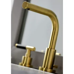 Kingston Brass Fauceture FSC895XCKL-P Kaiser Widespread Bathroom Faucet with Brass Pop-Up