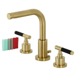 Kingston Brass Fauceture FSC895XCKL-P Kaiser Widespread Bathroom Faucet with Brass Pop-Up