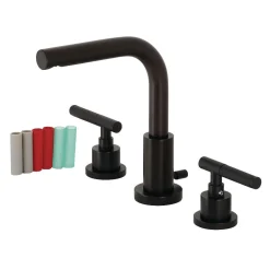 Kingston Brass Fauceture FSC895XCKL-P Kaiser Widespread Bathroom Faucet with Brass Pop-Up
