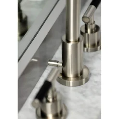 Kingston Brass Fauceture FSC895XCKL-P Kaiser Widespread Bathroom Faucet with Brass Pop-Up