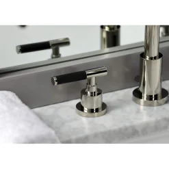 Kingston Brass Fauceture FSC895XCKL-P Kaiser Widespread Bathroom Faucet with Brass Pop-Up