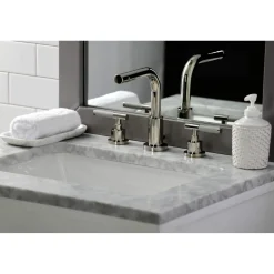 Kingston Brass Fauceture FSC895XCKL-P Kaiser Widespread Bathroom Faucet with Brass Pop-Up