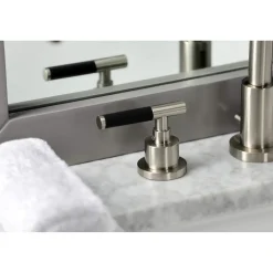 Kingston Brass Fauceture FSC895XCKL-P Kaiser Widespread Bathroom Faucet with Brass Pop-Up
