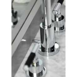 Kingston Brass Fauceture FSC893XCKL-P Kaiser Widespread Bathroom Faucet with Brass Pop-Up