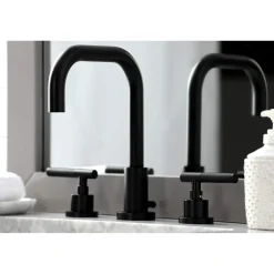 Kingston Brass Fauceture FSC893XCKL-P Kaiser Widespread Bathroom Faucet with Brass Pop-Up