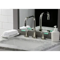 Kingston Brass Fauceture FSC893XCKL-P Kaiser Widespread Bathroom Faucet with Brass Pop-Up