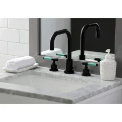 Kingston Brass Fauceture FSC893XCKL-P Kaiser Widespread Bathroom Faucet with Brass Pop-Up