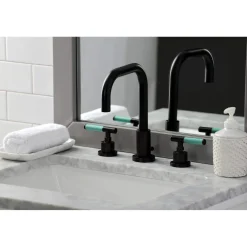 Kingston Brass Fauceture FSC893XCKL-P Kaiser Widespread Bathroom Faucet with Brass Pop-Up