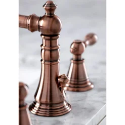 Kingston Brass Fauceture FSC197ALAC English Classic Widespread Bathroom Faucet, Antique Copper