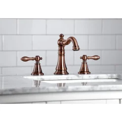 Kingston Brass Fauceture FSC197ALAC English Classic Widespread Bathroom Faucet, Antique Copper