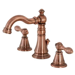Kingston Brass Fauceture FSC197ALAC English Classic Widespread Bathroom Faucet, Antique Copper