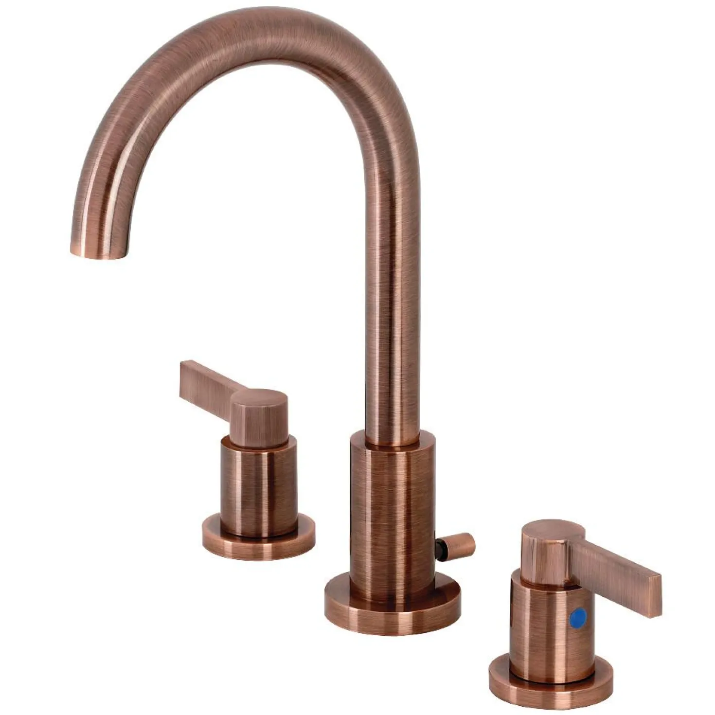 Kingston Brass Fauceture FSC892NDLAC NuvoFusion Widespread Bathroom Faucet, Antique Copper