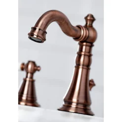 Kingston Brass Fauceture FSC197PLAC English Classic Widespread Bathroom Faucet, Antique Copper