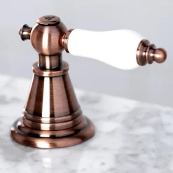 Kingston Brass Fauceture FSC197PLAC English Classic Widespread Bathroom Faucet, Antique Copper