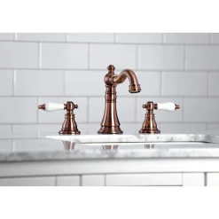 Kingston Brass Fauceture FSC197APLAC American Patriot Widespread Bathroom Faucet, Antique Copper