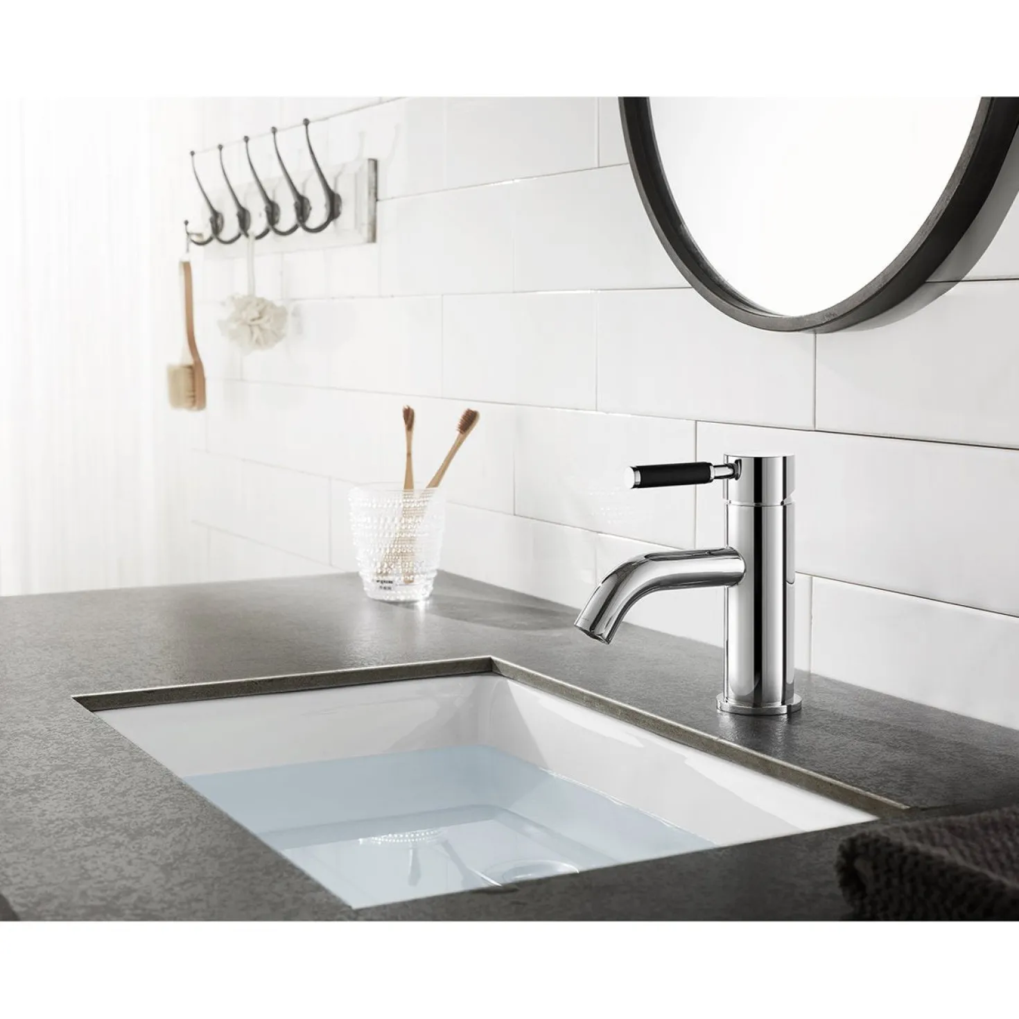 Kingston Brass Fauceture Kaiser Single Handle Deck Mount Bathroom Faucet