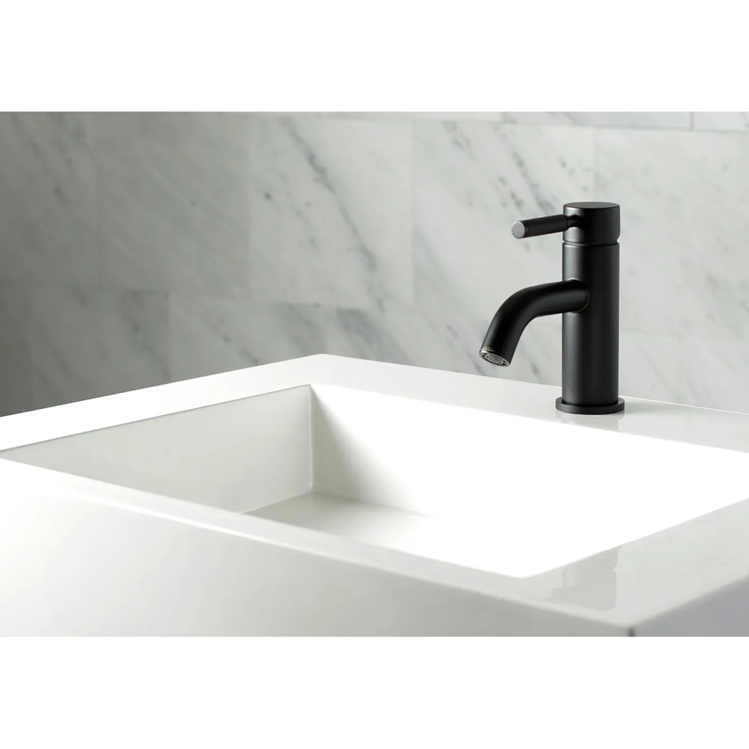 Kingston Brass Fauceture Kaiser Single Handle Deck Mount Bathroom Faucet