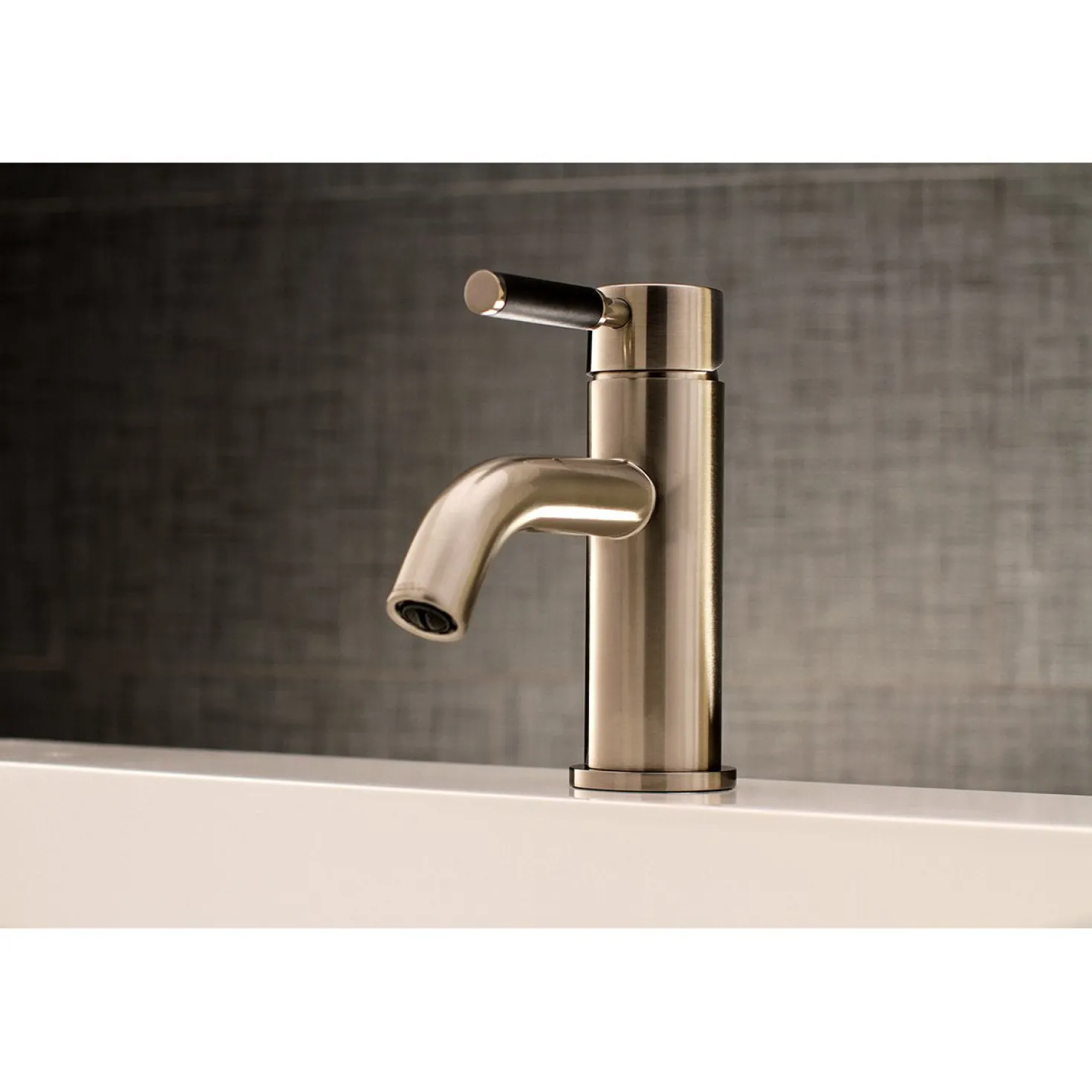 Kingston Brass Fauceture Kaiser Single Handle Deck Mount Bathroom Faucet