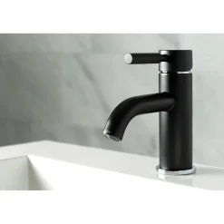 Kingston Brass Fauceture Kaiser Single Handle Deck Mount Bathroom Faucet