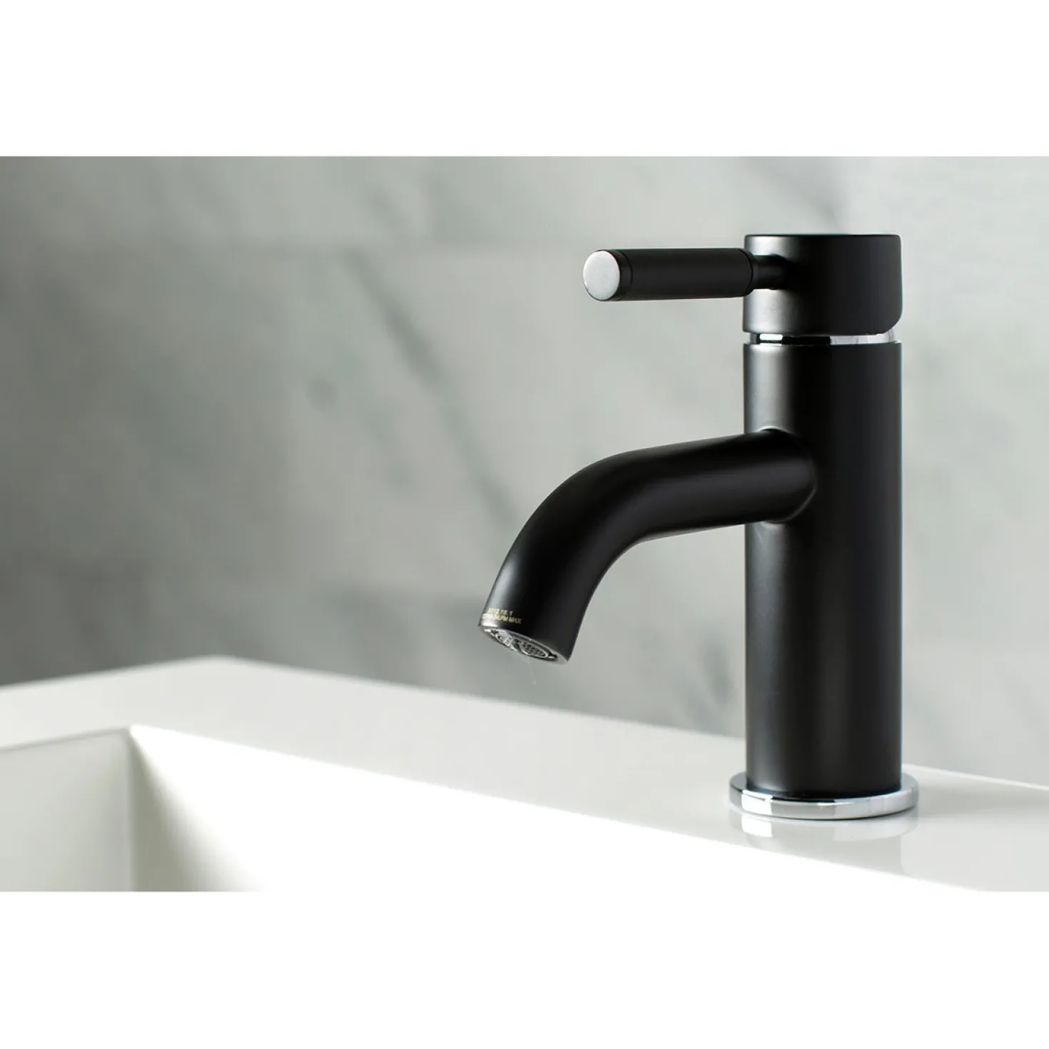 Kingston Brass Fauceture Kaiser Single Handle Deck Mount Bathroom Faucet