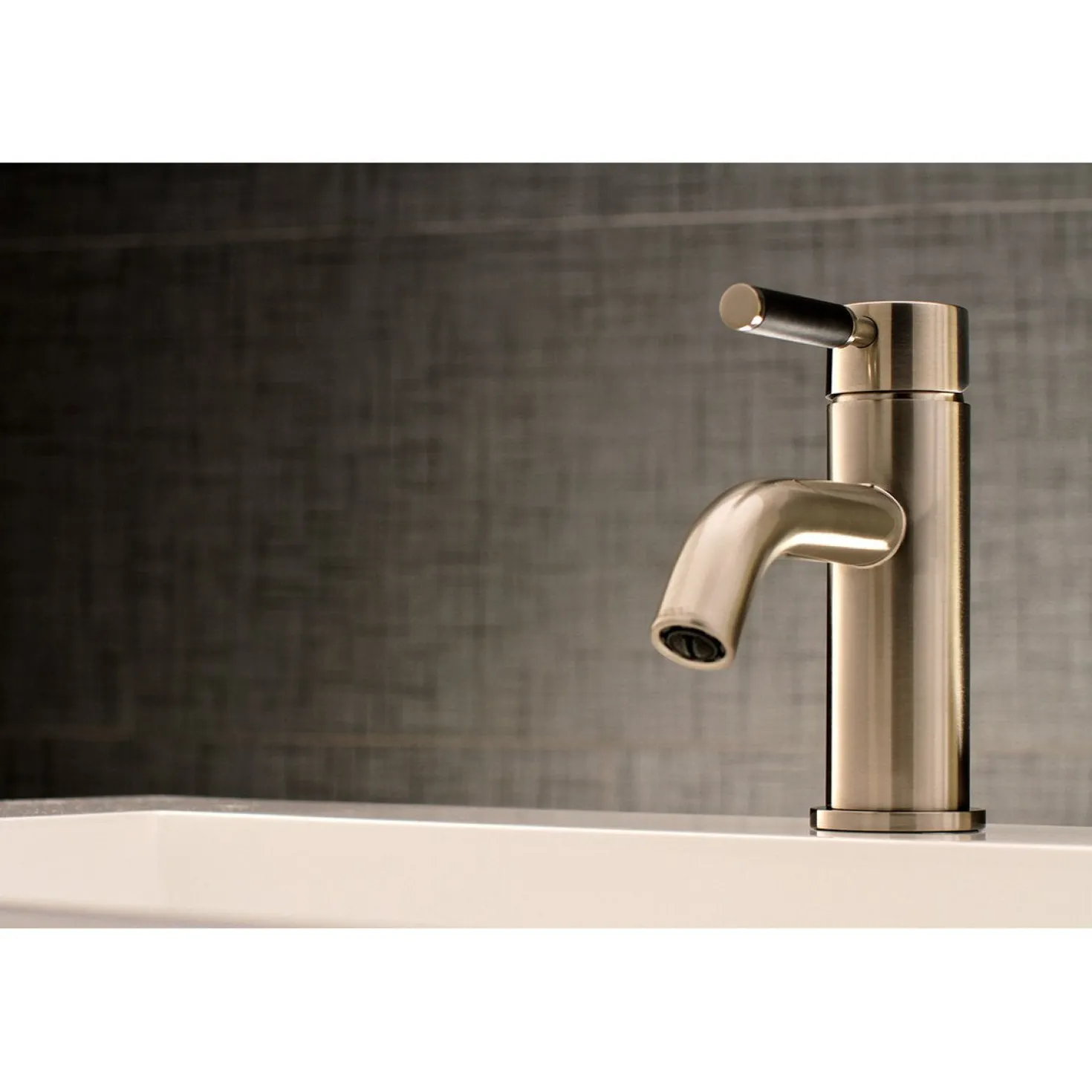 Kingston Brass Fauceture Kaiser Single Handle Deck Mount Bathroom Faucet