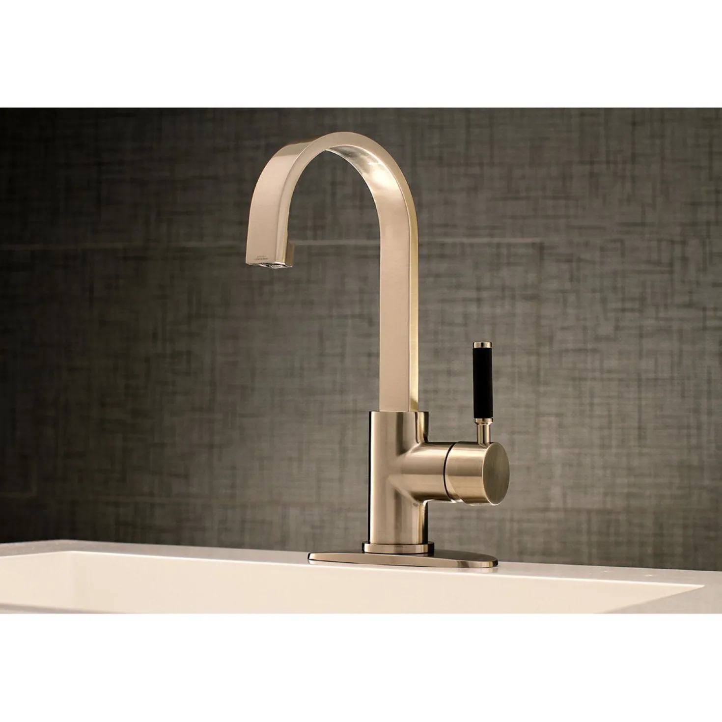 Kingston Brass Fauceture Kaiser Single-Handle Bathroom Faucet with Drain