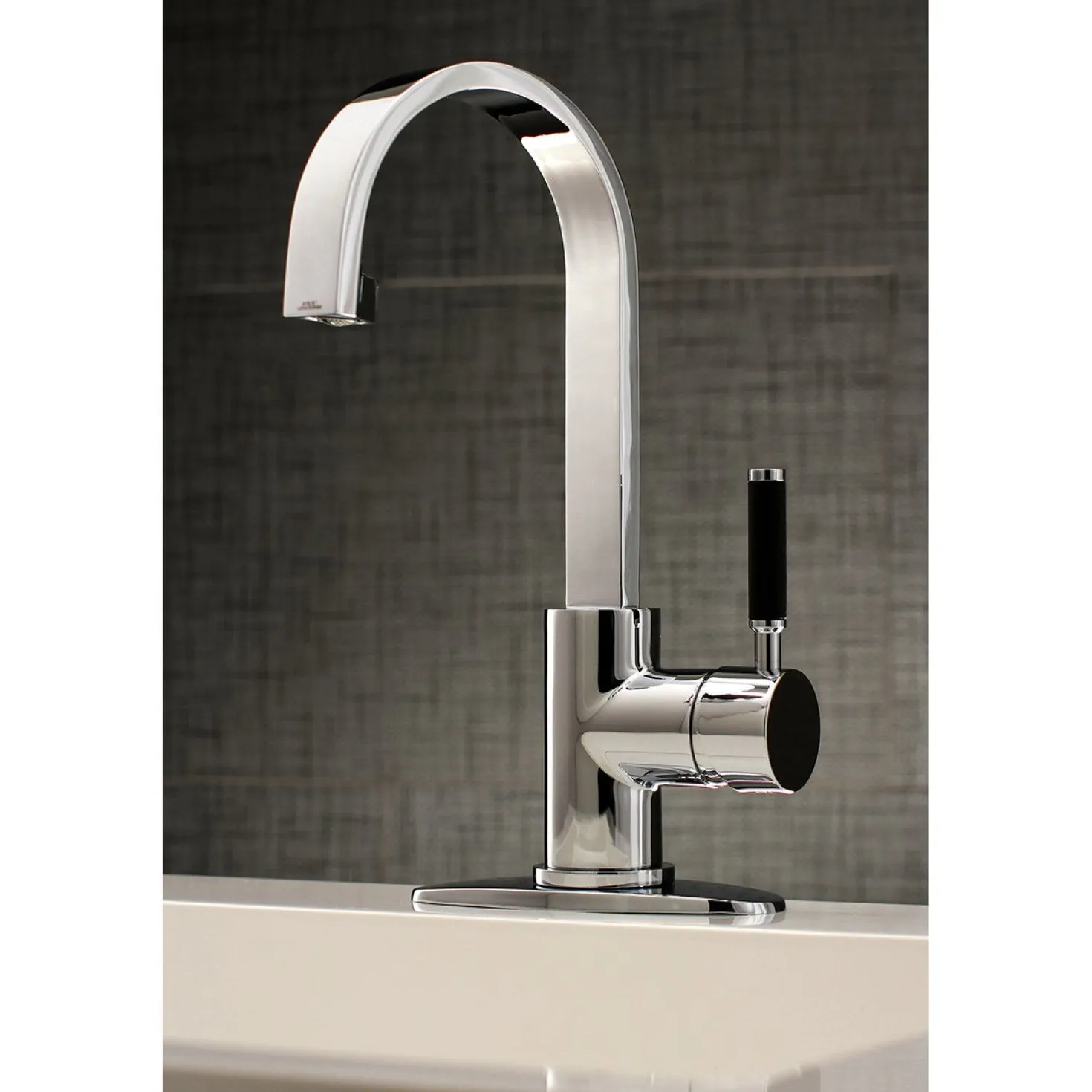 Kingston Brass Fauceture Kaiser Single-Handle Bathroom Faucet with Drain