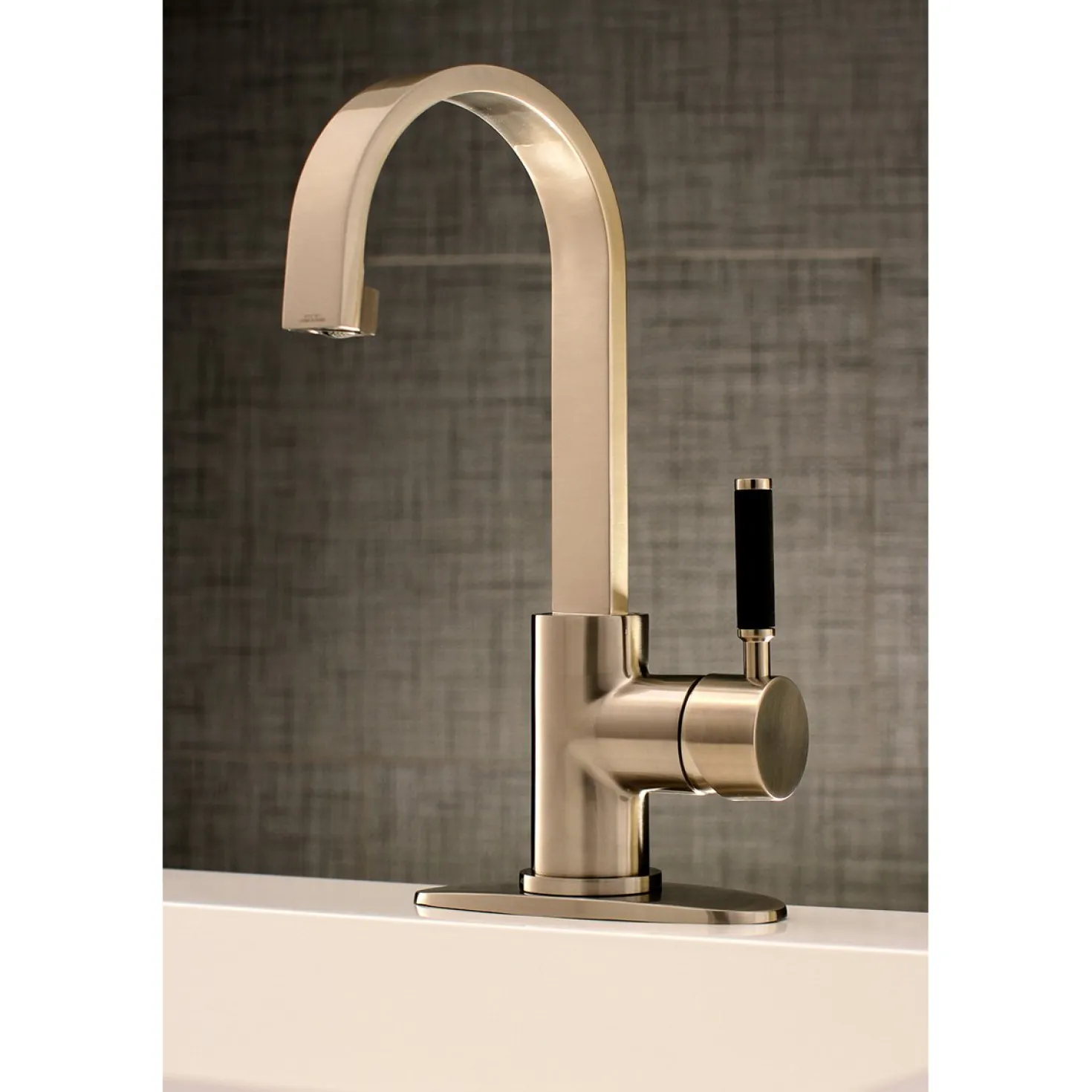 Kingston Brass Fauceture Kaiser Single-Handle Bathroom Faucet with Drain