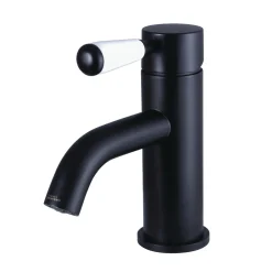 Kingston Brass Fauceture Paris Single-Handle Bathroom Faucet with Drain and Deck Plate