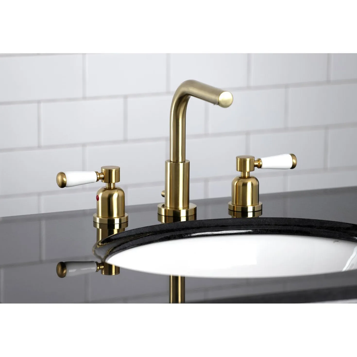 Kingston Brass Fauceture Paris 8-Inch Widespread Bathroom Faucet