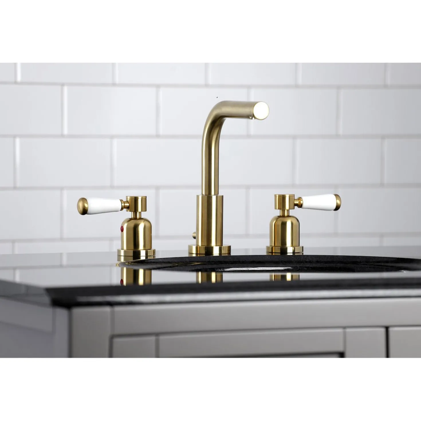 Kingston Brass Fauceture Paris 8-Inch Widespread Bathroom Faucet