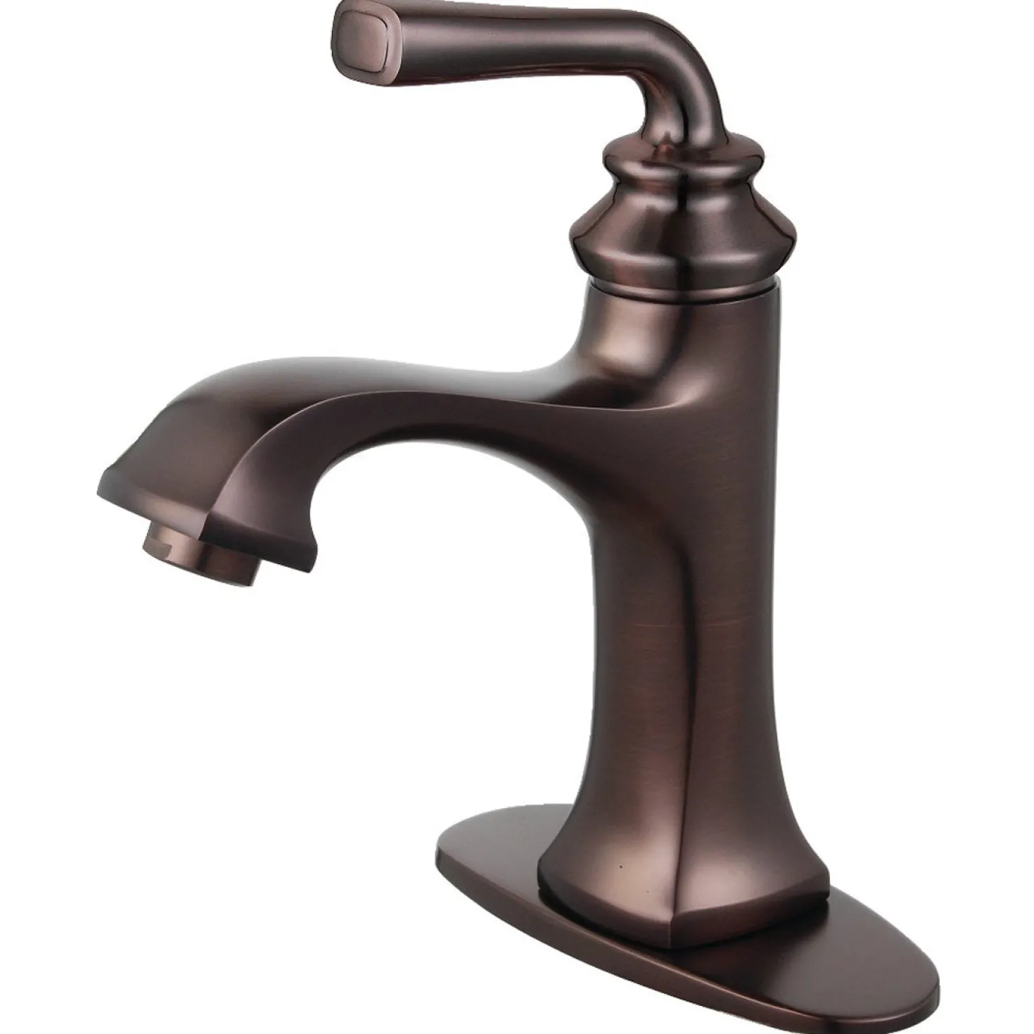 Kingston Brass Fauceture Restoration Single-Handle Bathroom Faucet with Push-Up Drain and Deck Plate