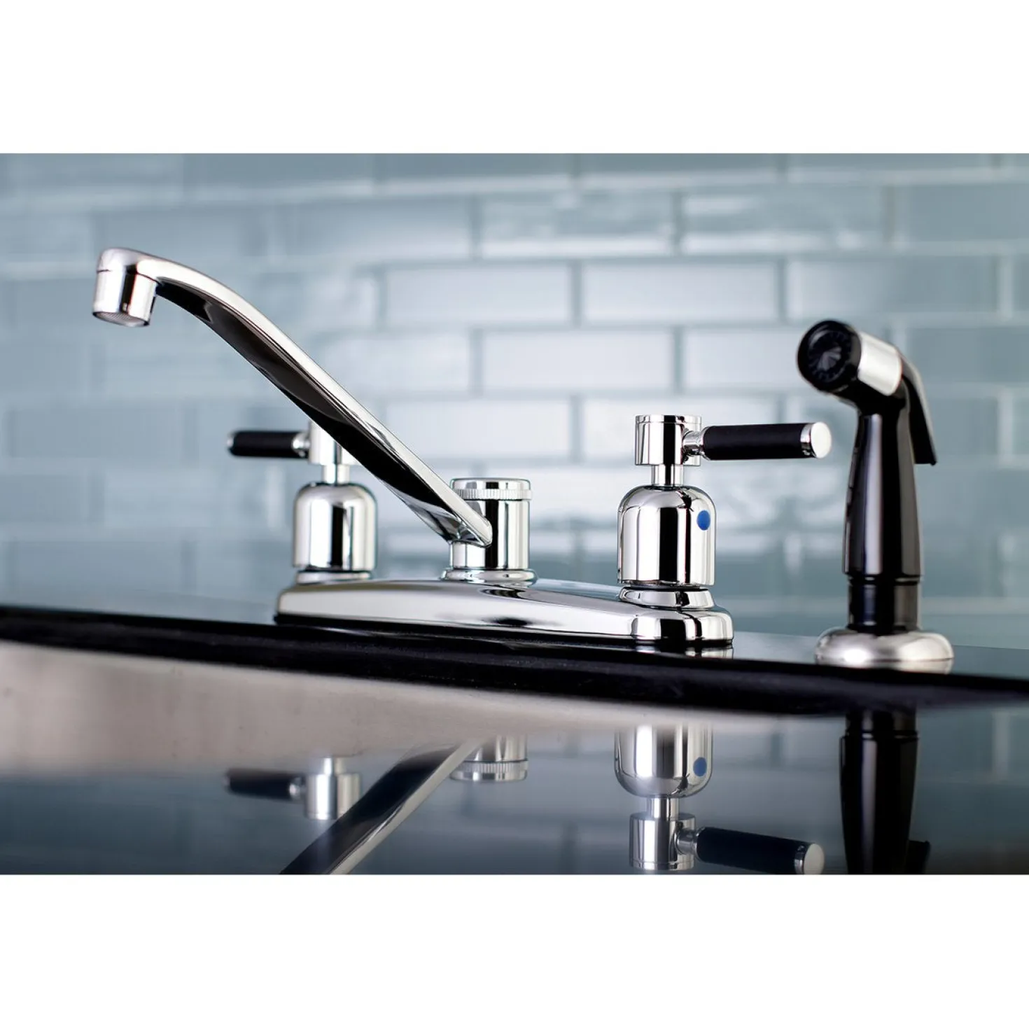 Kingston Brass FB112DKL Centerset Kitchen Faucet in Polished Chrome