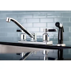 Kingston Brass FB122DKL Centerset Kitchen Faucet in Polished Chrome