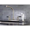 Kingston Brass FB718DKL Centerset Kitchen Faucet in Brushed Nickel