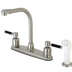Kingston Brass FB718DKL Centerset Kitchen Faucet in Brushed Nickel
