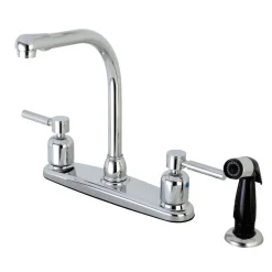 Kingston Brass FB751DL Centerset Kitchen Faucet in Polished Chrome