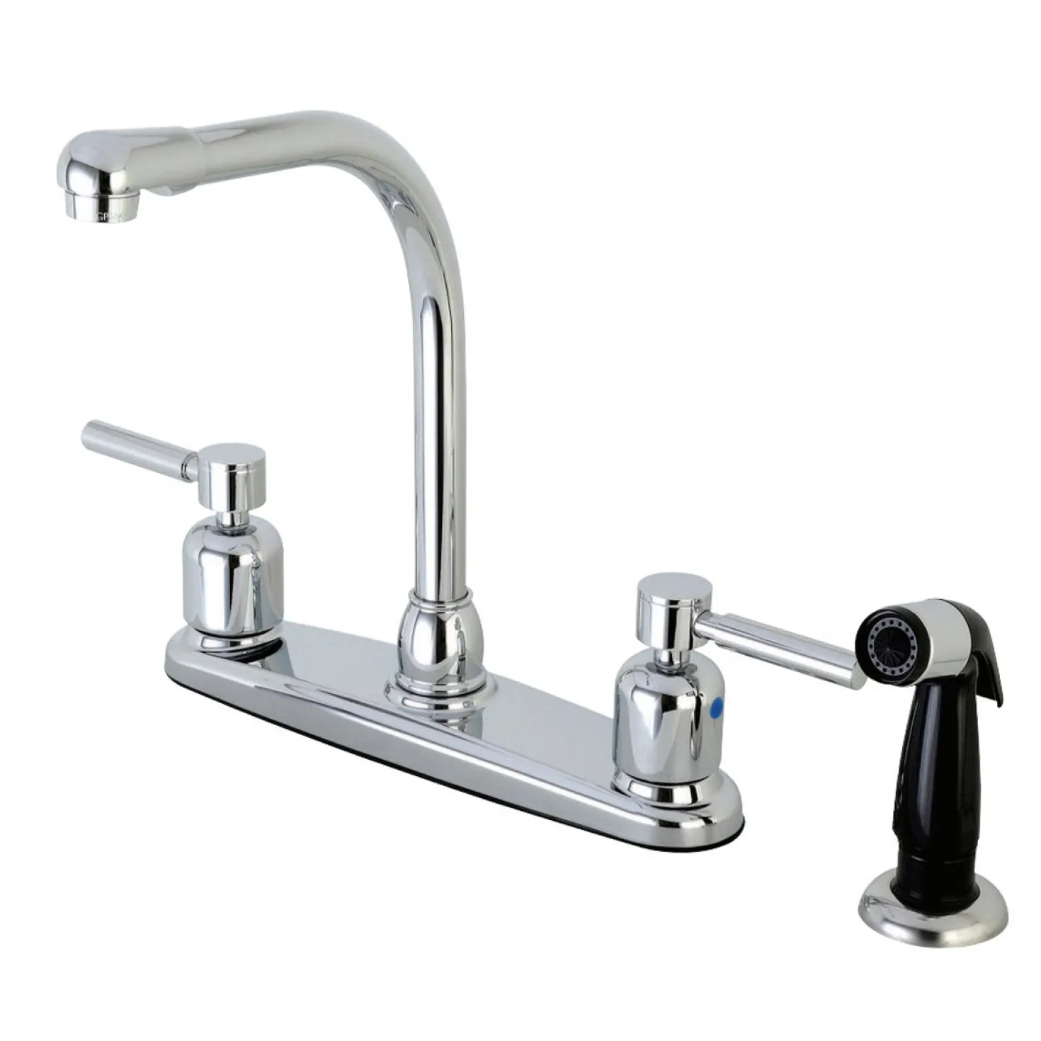 Kingston Brass FB751DL Centerset Kitchen Faucet in Polished Chrome