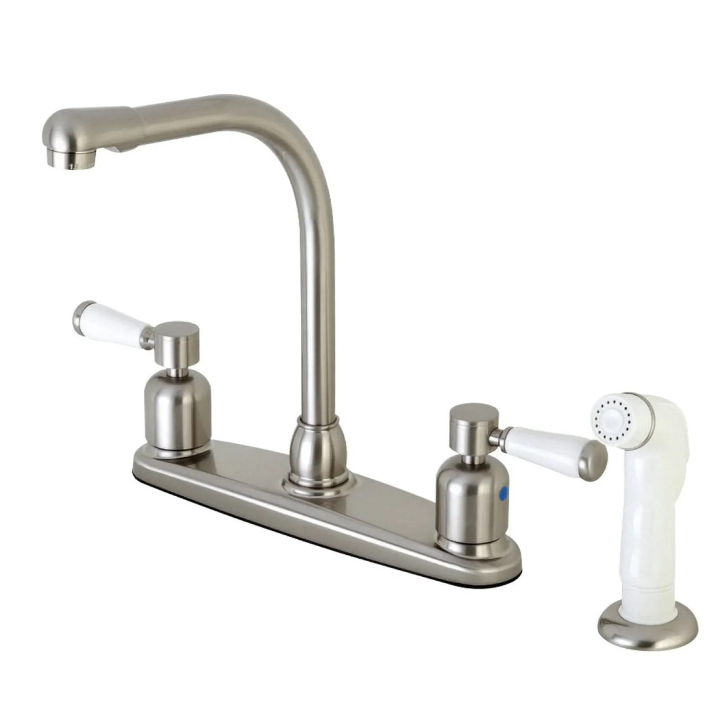 Kingston Brass FB718DPL Centerset Kitchen Faucet in Brushed Nickel