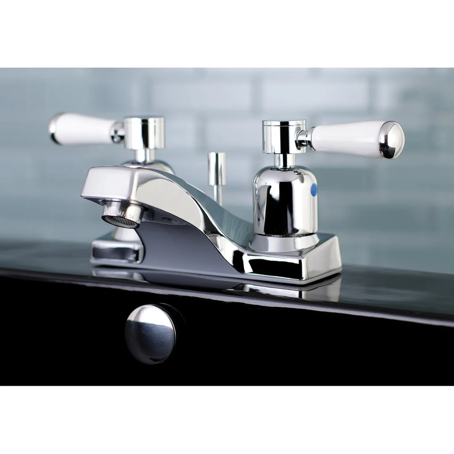 Kingston Brass FB201DPL 4-Inch Centerset Bathroom Faucet in Polished Chrome