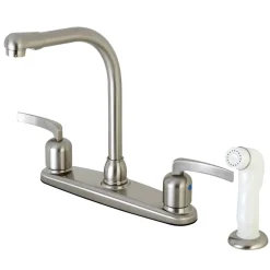 Kingston Brass FB718EFL Centerset Kitchen Faucet in Brushed Nickel