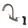 Kingston Brass FB7794JLSP Centerset Kitchen Faucet in Black Stainless