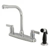 Kingston Brass FB751NDL 8-Inch Center High-Arch Kitchen Faucet in Polished Chrome